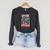 Halloween Horror Vintage Mummy Comic Book Retro Scary Raglan Sleeve Sweatshirt Dark Grey Heather