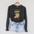 Halloween Horror Vintage Mummy Zombie Comic Book Retro Raglan Sleeve Sweatshirt Dark Grey Heather