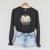 Haunted Library – Glowing Book Raglan Sleeve Sweatshirt Dark Grey Heather