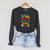 Your Health Comes First Pop Art Comic Book Halftone Retro Raglan Sleeve Sweatshirt Dark Grey Heather