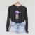 Hedgehog Reading Books And Drinking Tea Raglan Sleeve Sweatshirt Dark Grey Heather