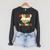 Hooked On Books Retro Reader Raglan Sleeve Sweatshirt Dark Grey Heather