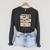 Jane Austen Book Classic Literature Stamp Collage Raglan Sleeve Sweatshirt Dark Grey Heather