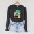 Japanese Cat Book Summer Beach Vacation Cruise Raglan Sleeve Sweatshirt Dark Grey Heather