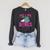 Just a Girl Who Loves Books Book Lover Reader Bookworm Raglan Sleeve Sweatshirt Dark Grey Heather