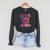Just A Girl Who Loves Books Raglan Sleeve Sweatshirt Dark Grey Heather