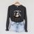 Just One More Page Panda Astronaut Space Suite Book Reading Raglan Sleeve Sweatshirt Dark Grey Heather