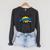 Kindness Is My Superpower Comic Book Style Raglan Sleeve Sweatshirt Dark Grey Heather