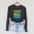 Last Day Of School Bye Bye Books Hello Beach Raglan Sleeve Sweatshirt Dark Grey Heather Last Day Of School Bye Bye Books Hello Beach Raglan Sleeve Sweatshirt Dark Grey Heather