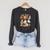 Let’s Go Ghouls Cozy Girly Ghosts Halloween Fall Book Lovers Raglan Sleeve Sweatshirt Dark Grey Heather