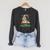Librarian Booked Up For The Holidays Books Christmas Tree Raglan Sleeve Sweatshirt Dark Grey Heather