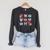 Librarian Library Books Girl Coquette Bow Pink Mom Raglan Sleeve Sweatshirt Dark Grey Heather