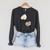 Line Art Abstract Minimalist Minimal For Book Lover Women Raglan Sleeve Sweatshirt Dark Grey Heather