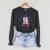 Literacy And Justice For All Book Coquette Bookworm 4th July Raglan Sleeve Sweatshirt Dark Grey Heather