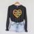 I Love Reading Heart Love Books Reading Club Raglan Sleeve Sweatshirt Dark Grey Heather