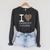 I Love Sherlock Holmes Mystery Books Novelty Raglan Sleeve Sweatshirt Dark Grey Heather