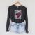 Marvel Comics Logo Comic Book Fill Panel Raglan Sleeve Sweatshirt Dark Grey Heather