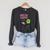 Matcha & Books Club Green Tea Latte Lovers Raglan Sleeve Sweatshirt Dark Grey Heather