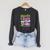 Matcha & Books Green Tea Lover ICES Matcha Latte Raglan Sleeve Sweatshirt Dark Grey Heather