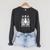 Messy Bun Skeleton Reading Book Coffee Never Better Raglan Sleeve Sweatshirt Dark Grey Heather