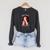 Nerdy Dirty Inked & Curvy Book Lover Tattoo Pop Art Girl Raglan Sleeve Sweatshirt Dark Grey Heather