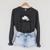 The Office Finer Things Club With Book Raglan Sleeve Sweatshirt Dark Grey Heather