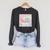 Olivia Comic Book Style Raglan Sleeve Sweatshirt Dark Grey Heather