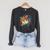 Open Book With Colorful Floral Reading Magic Raglan Sleeve Sweatshirt Dark Grey Heather