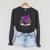 Pansies Flowers Book Pansy Floral Raglan Sleeve Sweatshirt Dark Grey Heather