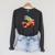 Parrot Reading Book Raglan Sleeve Sweatshirt Dark Grey Heather