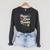 Peace Love Books Cute Retro Reading Graphic Raglan Sleeve Sweatshirt Dark Grey Heather