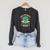 Planet With Books Reader Reading Environmentalist Earth Day Raglan Sleeve Sweatshirt Dark Grey Heather