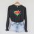 Pow Retro Comic Book Art Superhero Bubble Premium Raglan Sleeve Sweatshirt Dark Grey Heather