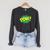 POW Vintage Superhero Comic Book Sound Effect Tshirt Raglan Sleeve Sweatshirt Dark Grey Heather