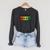 Powered By Books Bookworm Librarian Reading Raglan Sleeve Sweatshirt Dark Grey Heather