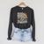 Read Books Lift Weights Fight Fascists Retro Vintage Raglan Sleeve Sweatshirt Dark Grey Heather