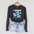 I Read Past My Bed Time Book Reading Anglerfish Librarian Raglan Sleeve Sweatshirt Dark Grey Heather
