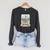 The Reader Tarot Card Skeleton With Book Lover Bookworm Raglan Sleeve Sweatshirt Dark Grey Heather