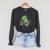 Reading Dinosaur Book Lover Cute Dino Reading Raglan Sleeve Sweatshirt Dark Grey Heather