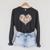 Reading Library Books Lover Heart Librarian Awesome Cute Raglan Sleeve Sweatshirt Dark Grey Heather