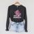 Readsolotl Cute Pink Kawaii Axolotl Reading Book Lover Raglan Sleeve Sweatshirt Dark Grey Heather