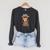 Reindeer Merry Christmas Books Matching Men Women Kids Raglan Sleeve Sweatshirt Dark Grey Heather