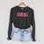 Retro Groovy Library Assistant Librarian Reader Books Raglan Sleeve Sweatshirt Dark Grey Heather