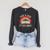 Retro Vintage Rainbow Take a Look It’s In a Book Reading Raglan Sleeve Sweatshirt Dark Grey Heather
