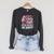 Ride Horses Read Books Be Happy Raglan Sleeve Sweatshirt Dark Grey Heather