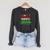 Santa's Favorite Librarian Cute Book Lover Christmas Raglan Sleeve Sweatshirt Dark Grey Heather