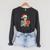 Skeleton Reading Book Christmas Teacher Librarian Book Lover Raglan Sleeve Sweatshirt Dark Grey Heather