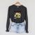 Sorry I'm Reading Calico Cat Book Lover Raglan Sleeve Sweatshirt Dark Grey Heather