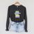 Space Cat Reading Book And Tea Space Cat For Men Women Kids Raglan Sleeve Sweatshirt Dark Grey Heather