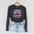 Summer Retro Book Club Beach Vacation Raglan Sleeve Sweatshirt Dark Grey Heather